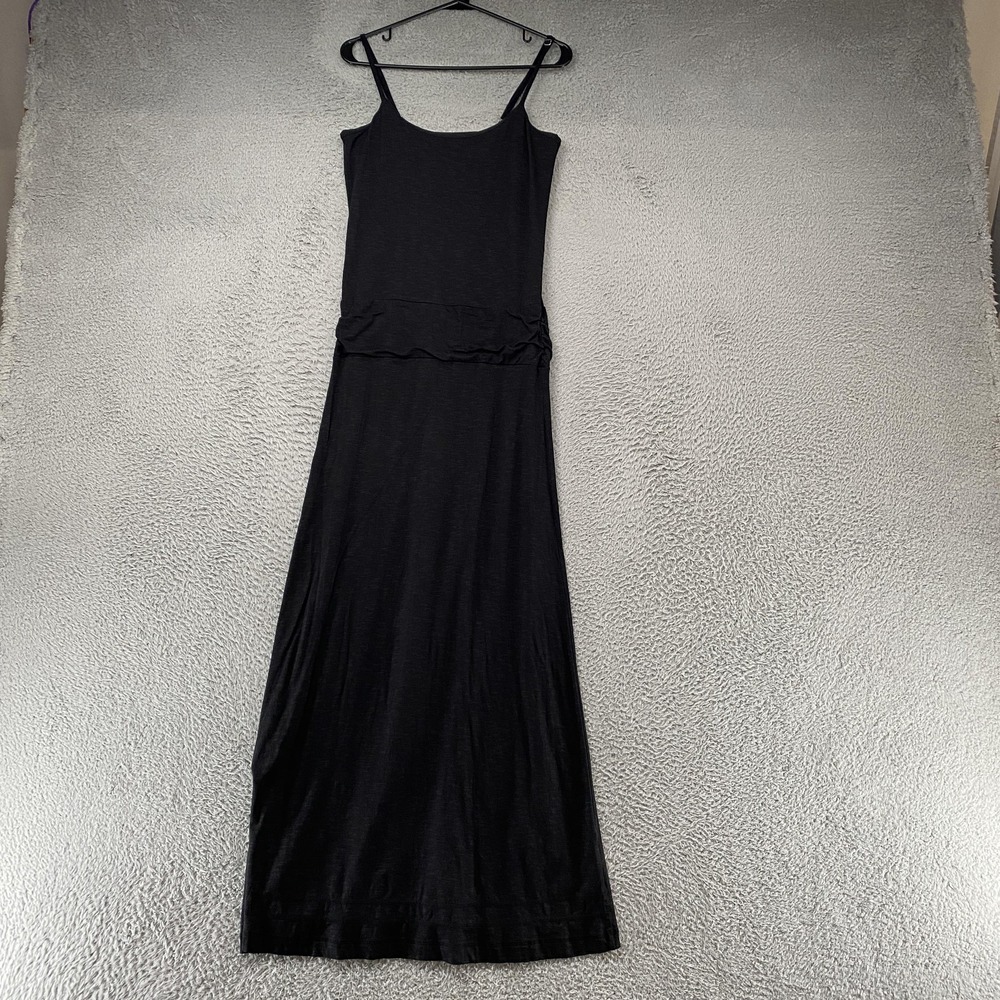Toad&Co Maxi Dress Womens Small Black Jersey Scoop Neck Long Island Tank Summer‎